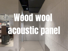 Colorful Painting Wood Wool Acoustic Panels Customized Shapes Decoration