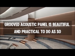 Grooved acoustic panel is beautiful and practical to do as so