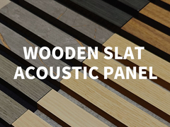 Customized Aesthetics Acoustic Slat Wood Wall Panels Melamine Finish 600x2400mm