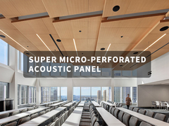 Sound Absorbing Suspended Wood Panel Ceiling , Perforated Wood Acoustic Panels 12mm