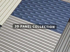 Interior Decor Embossed 3D Wall Art Panels 15mm 18mm With MDF Base Material