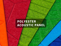 Vibrant Color Options V-Grooved Polyester Acoustic Panel For Conference Halls