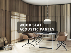 Eco Friendly Acoustic Wood Slat Panels Sound Absorbing 2400mm E0 Grade