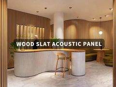 Bespoke Soundproof Solid Wood Slat Acoustic Panels 21mm Thickness 0.85 NRC