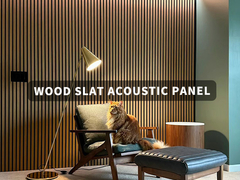 Veneer Banding Acoustic Wood Slat Panels 2400mm Wood Slat Wall Tiles Customized