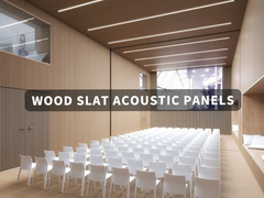 High NRC MDF Acoustic Wood Slat Panels , Office Slatted Wood Acoustic Panels
