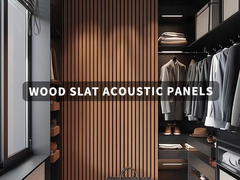 Sound Proof Walnut Acoustic Wood Slat Panels Eco Friendly Engineered Veneer Finish