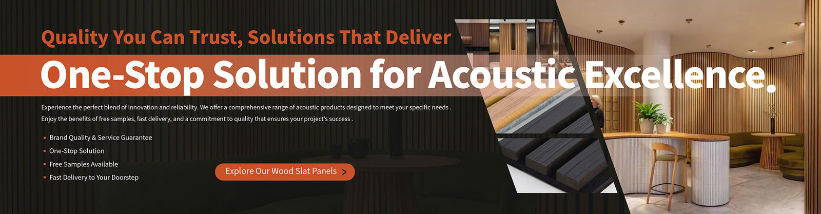 Acoustic Wood Slat Panels