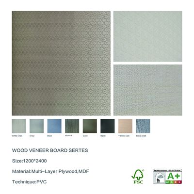 Innovative Design Embossed Veneer Wall Panels For House Decoration 2400mm