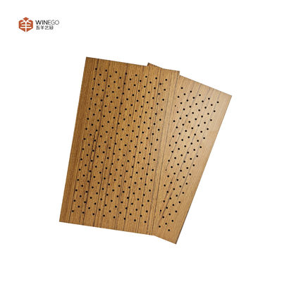 Elegant Wood Veneer Perforated Acoustic Panel for Studios & Auditoriums