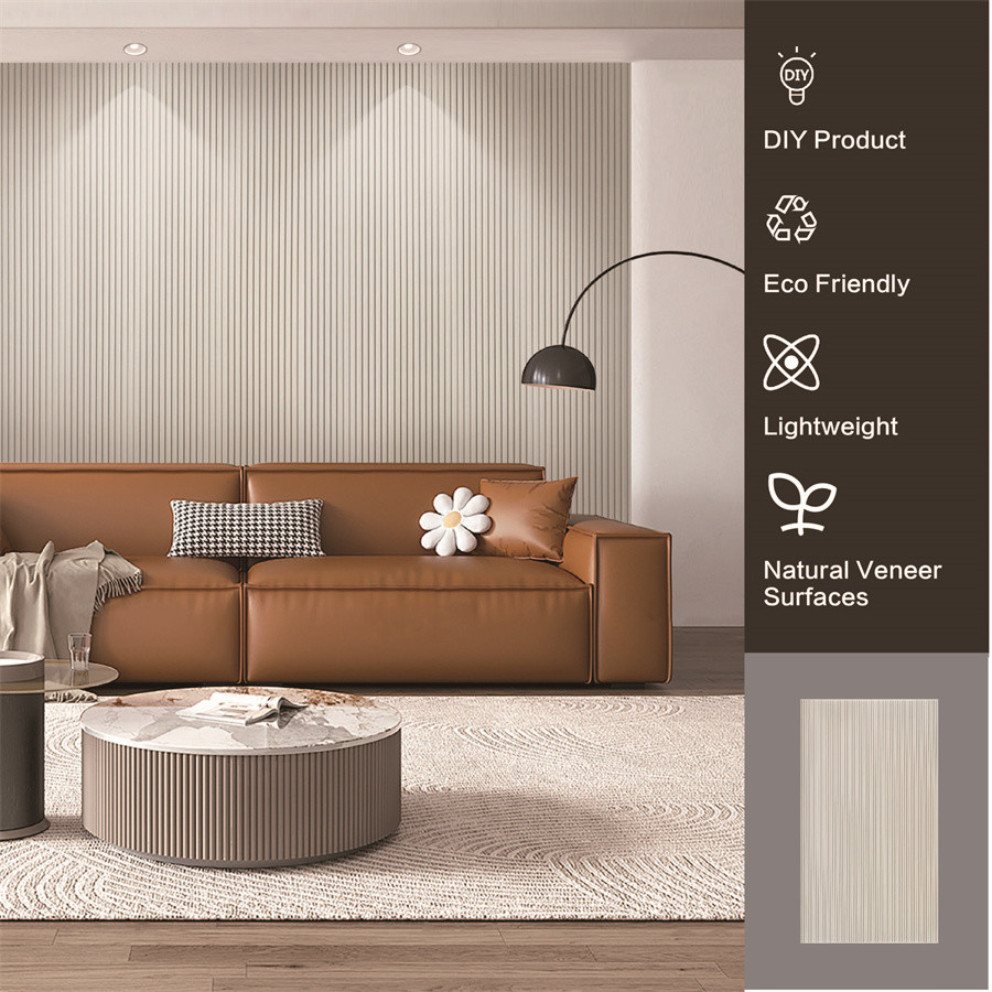 MDF Base 3D Decorative Wall Panels Natural Or Color Painting Finish 6mm ...