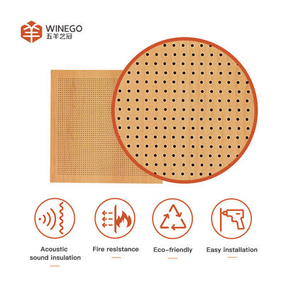 Interior Decorative Sound Absorbing Wall Panels Micro Perforation CE FSC Certified